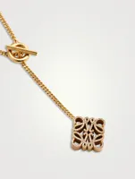 Pavé Anagram Pendant Necklace With Crystal