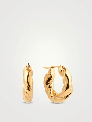 Nappa Twist Loop Earrings