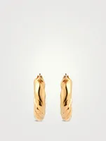 Nappa Twist Loop Earrings