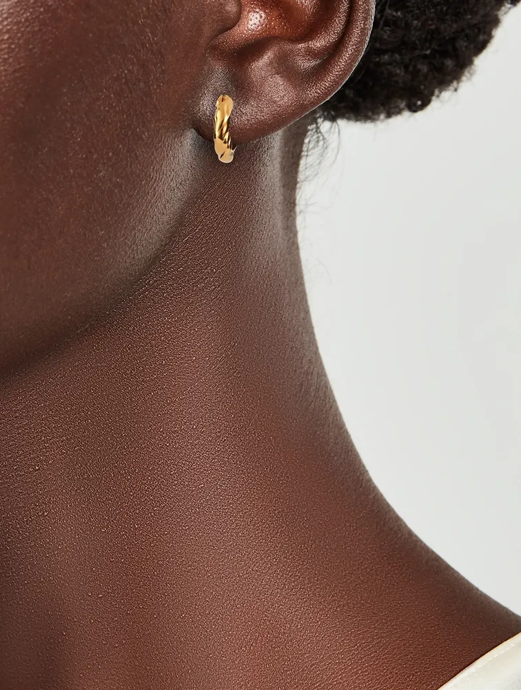 Nappa Twist Loop Earrings