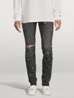 Acid Bleach Skinny Jeans