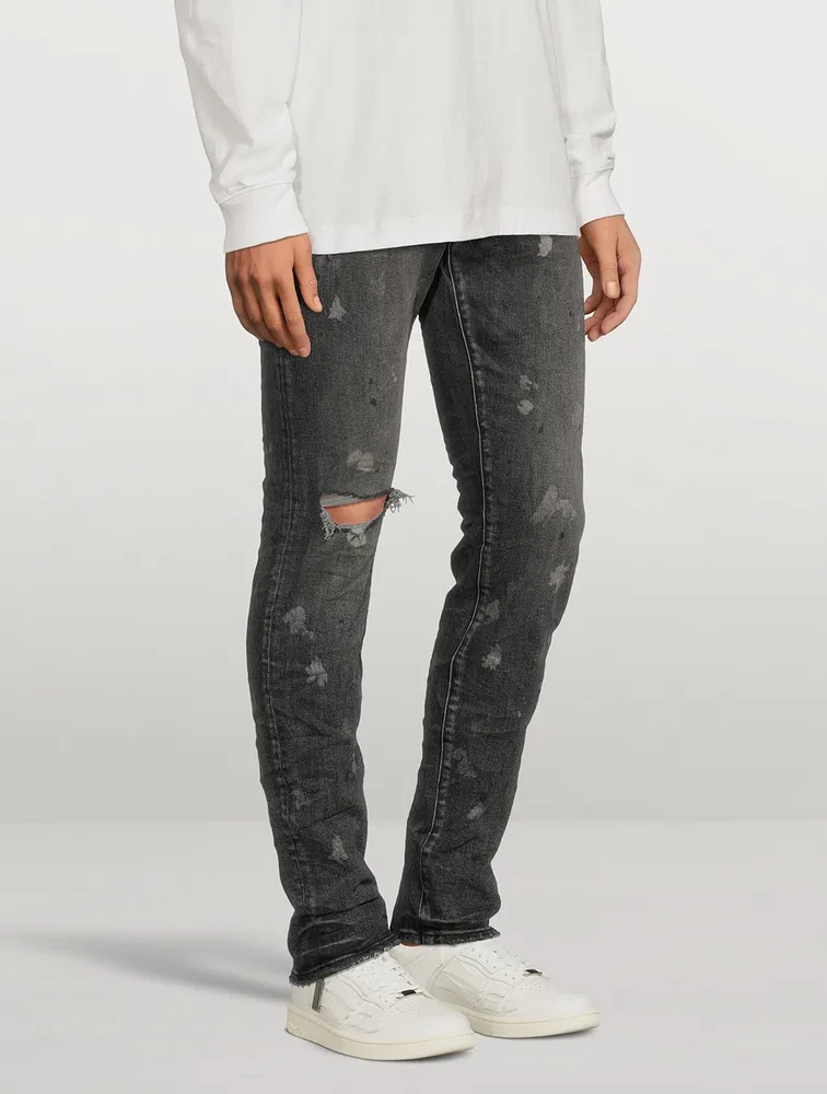 Acid Bleach Skinny Jeans