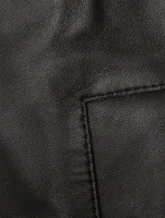 Barnes Leather Zip Bomber Jacket