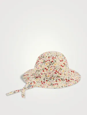 Cotton Floppy Sun Hat Floral Print