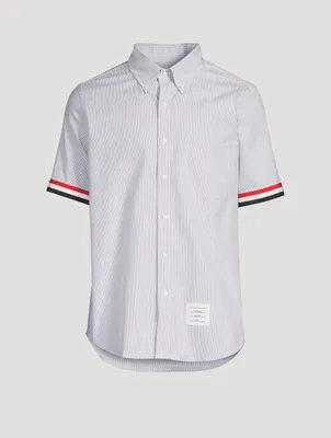 Pincord Short-Sleeve Shirt With Armbands