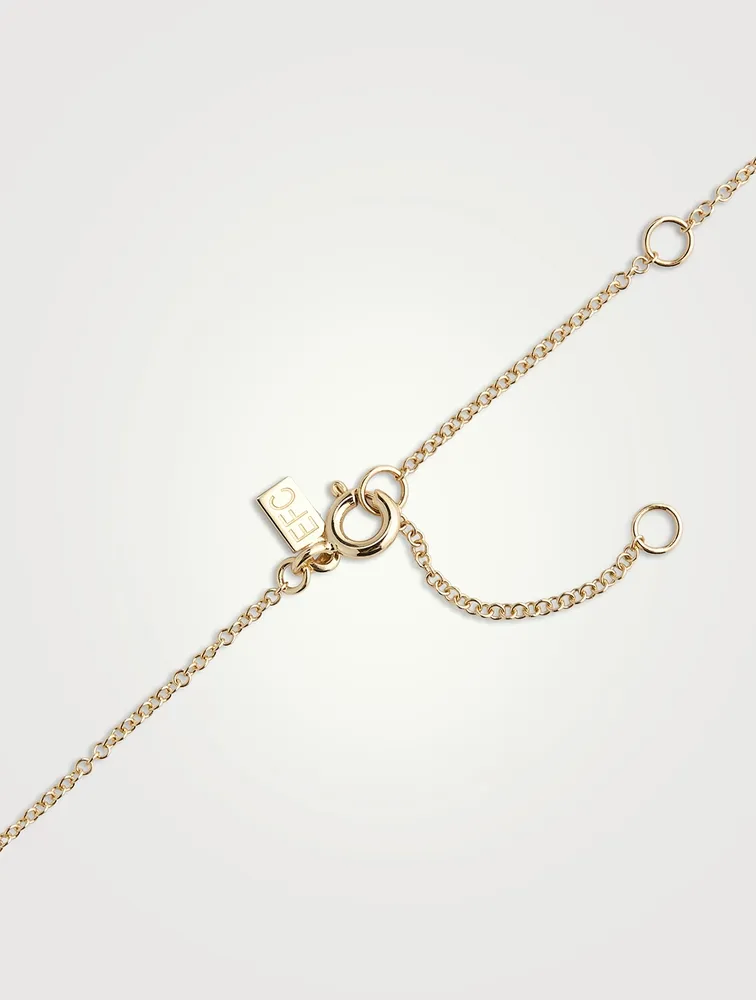 14K Gold Triple Full Cut Diamond Heart Necklace