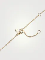 14K Gold Triple Full Cut Diamond Heart Necklace