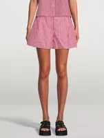 Cotton Shorts Gingham Print