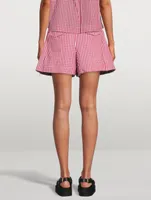 Cotton Shorts Gingham Print