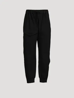 Buttoned-Trimmed Joggers