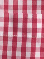 Puff-Sleeve Shirt Gingham Print