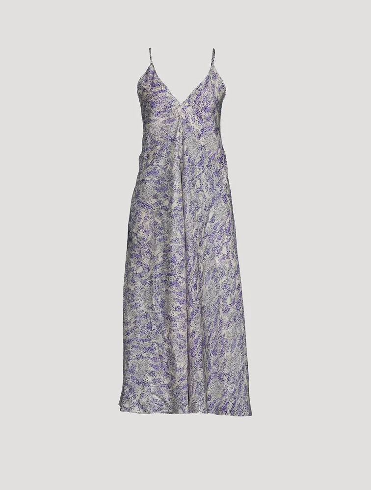 Twill Slip Dress Floral Print