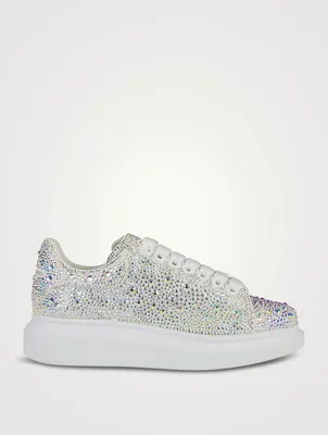 Oversized Embellished Leather Sneakers