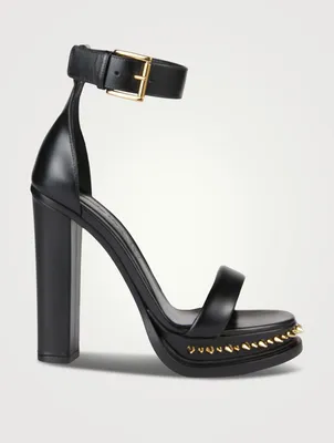 Punk Stud Leather Platform Sandals