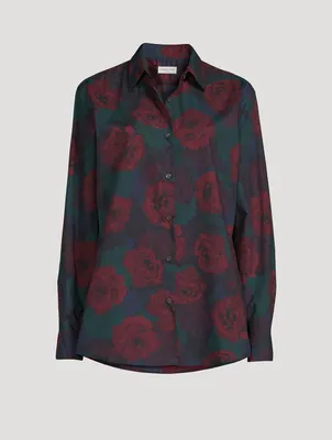 Clavelly Poplin Shirt In Floral Print
