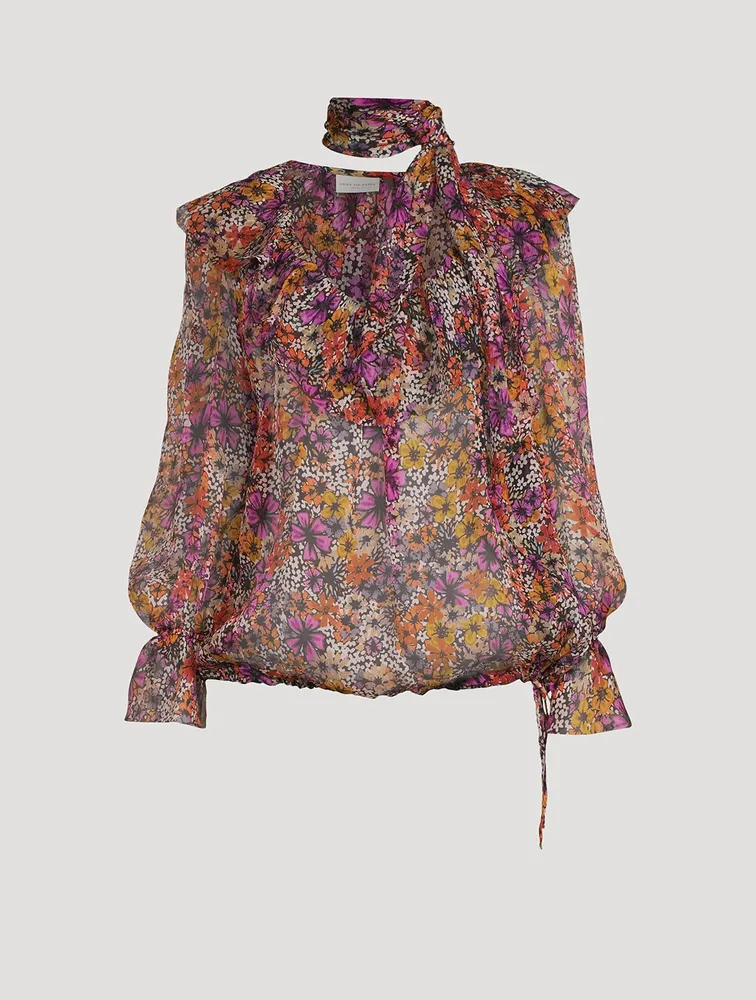 Contera Ruffled Blouse Floral Print