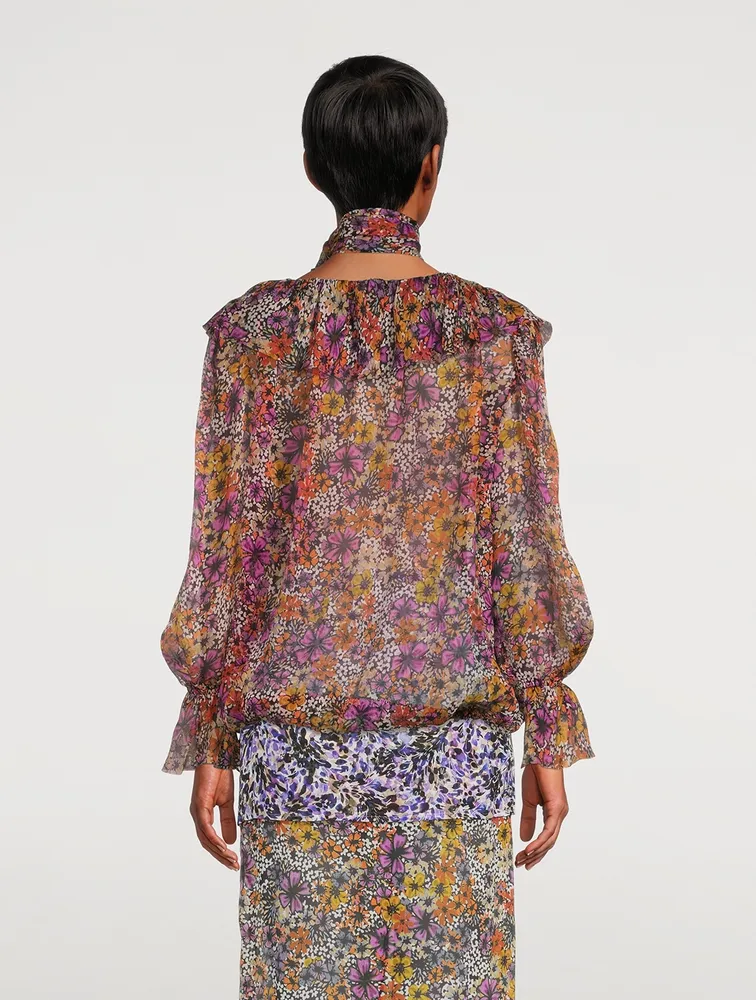 Contera Ruffled Blouse Floral Print