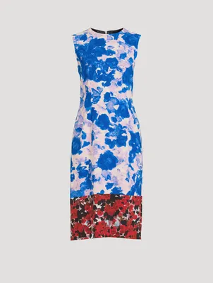 Delavina Sleeveless Midi Dress Floral Print