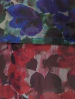 Hemoa Mesh Jersey Midi Skirt Floral Print