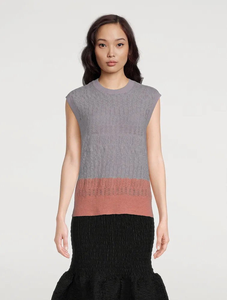 Tisha Colourblock Sleeveless Sweater