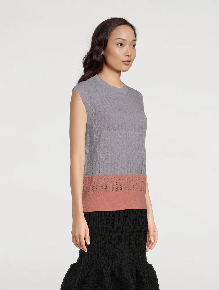 Tisha Colourblock Sleeveless Sweater