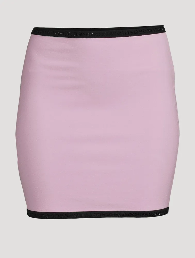 Compact Nylon Mini Skirt