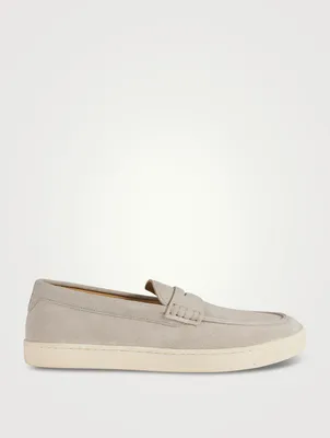 Washed Suede Loafer Sneakers