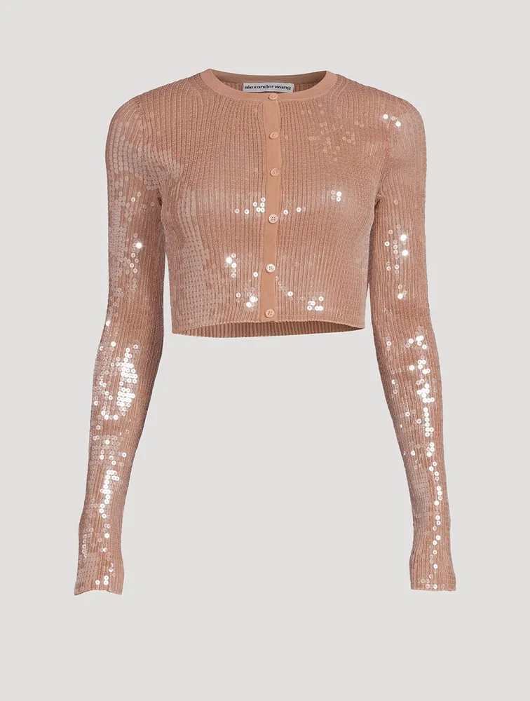 Sequin Crop Cardigan