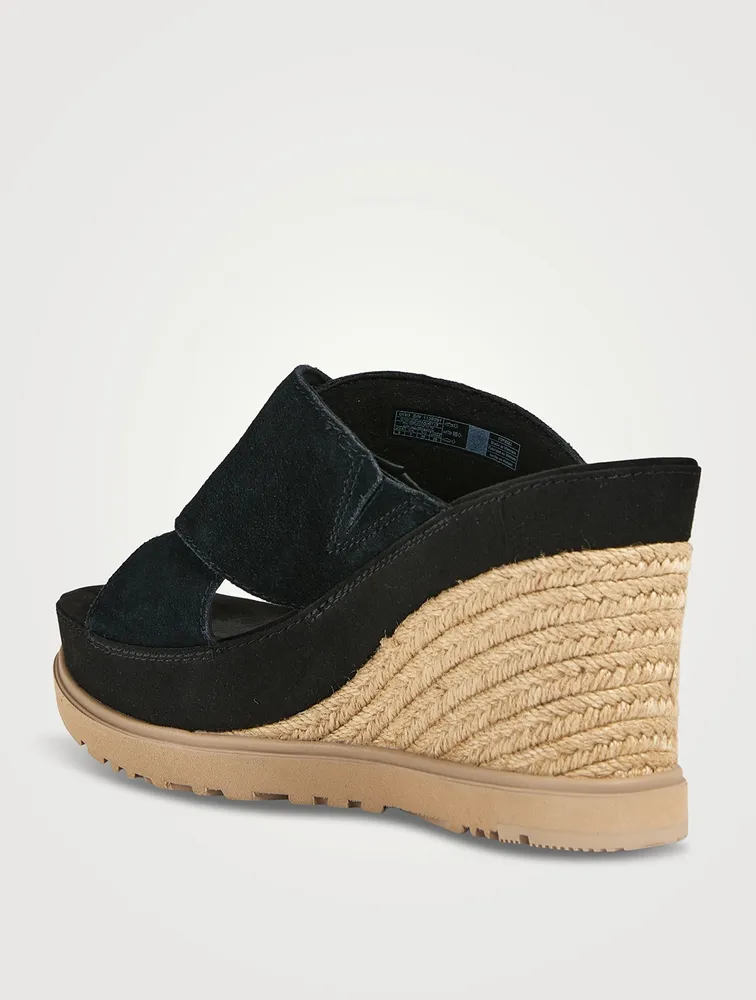 Abbot Suede Espadrille Wedge Mules