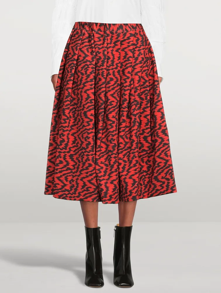 Printed Midi Skirt