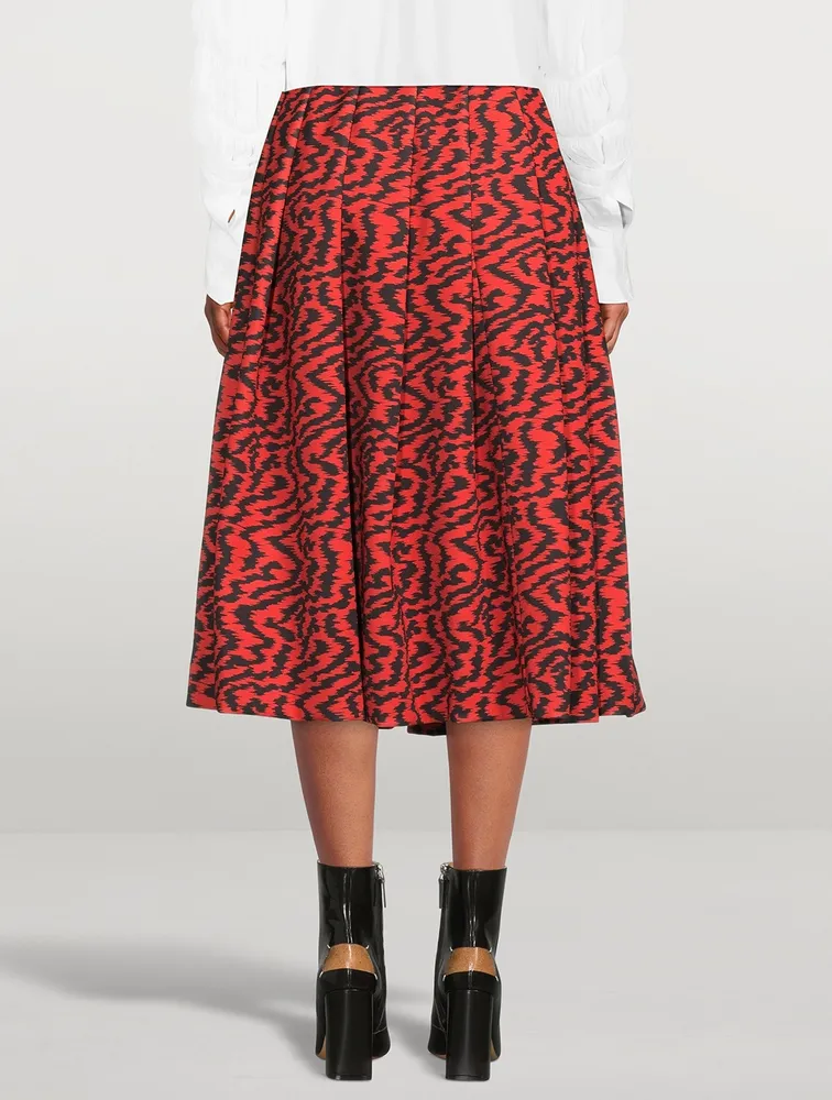 Printed Midi Skirt