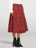 Printed Midi Skirt