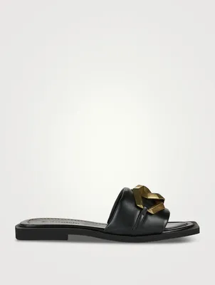 Brooklyn Leather Slide Sandals