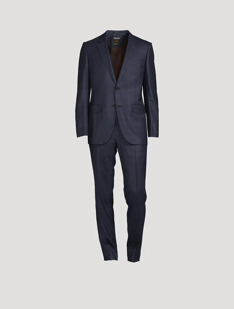 Wool Two-Piece Suit Check Print
