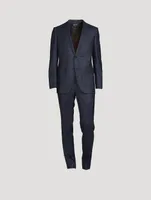 Wool Two-Piece Suit Check Print