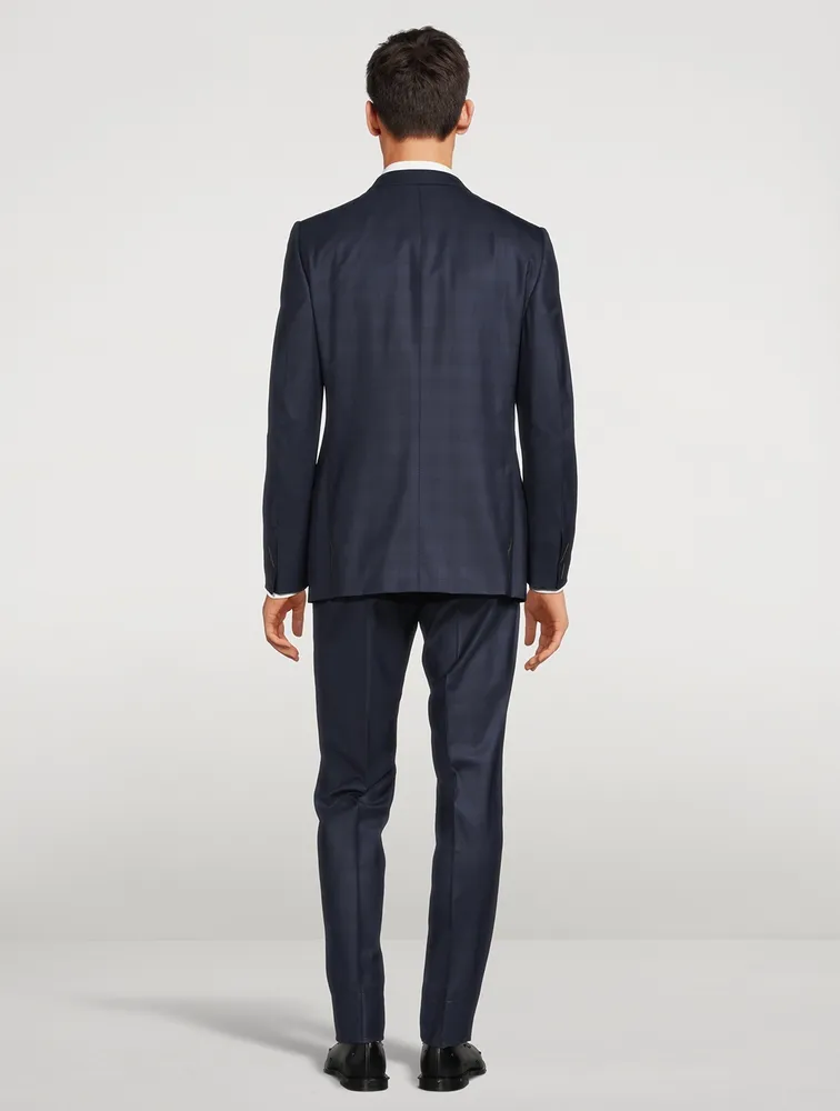 Wool Two-Piece Suit Check Print