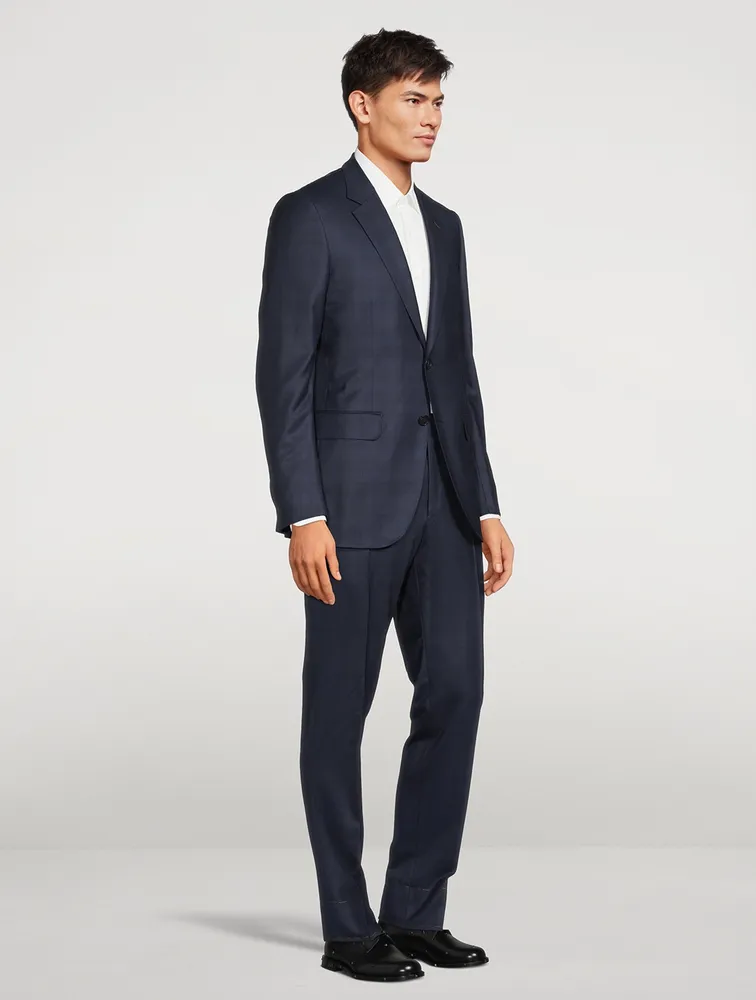 Wool Two-Piece Suit Check Print