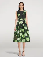 Degradé Mikado Dress Hydrangea Print