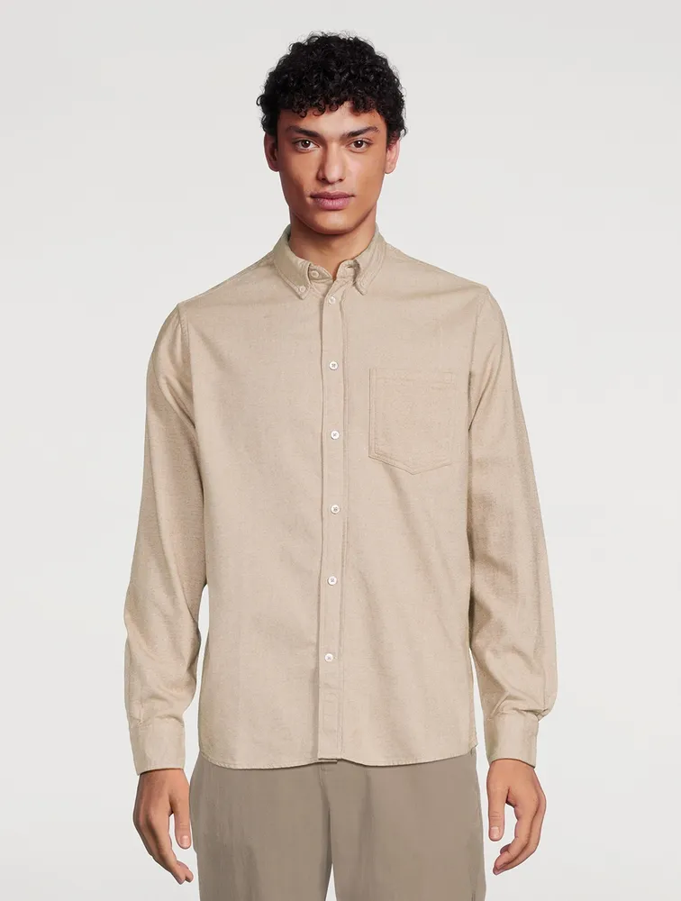 Anton Organic Cotton Brushed Flannel Shirt