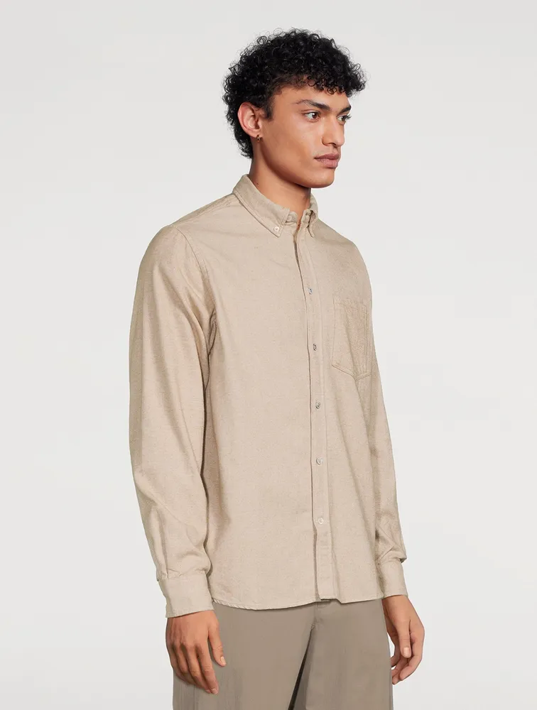 Anton Organic Cotton Brushed Flannel Shirt