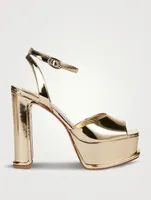 Amali Alta Metallic Leather Platform Sandals