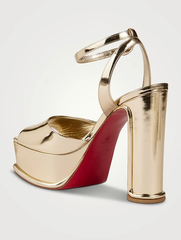 Amali Alta Metallic Leather Platform Sandals