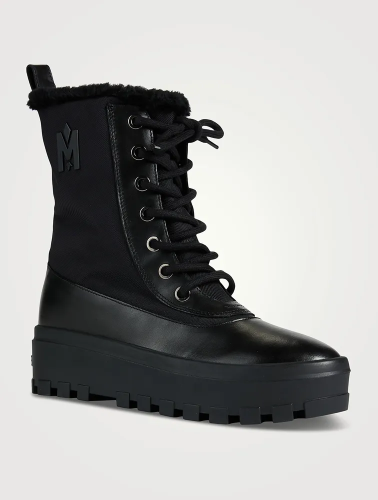 Hero Shearling-Lined Nylon Combat Boots