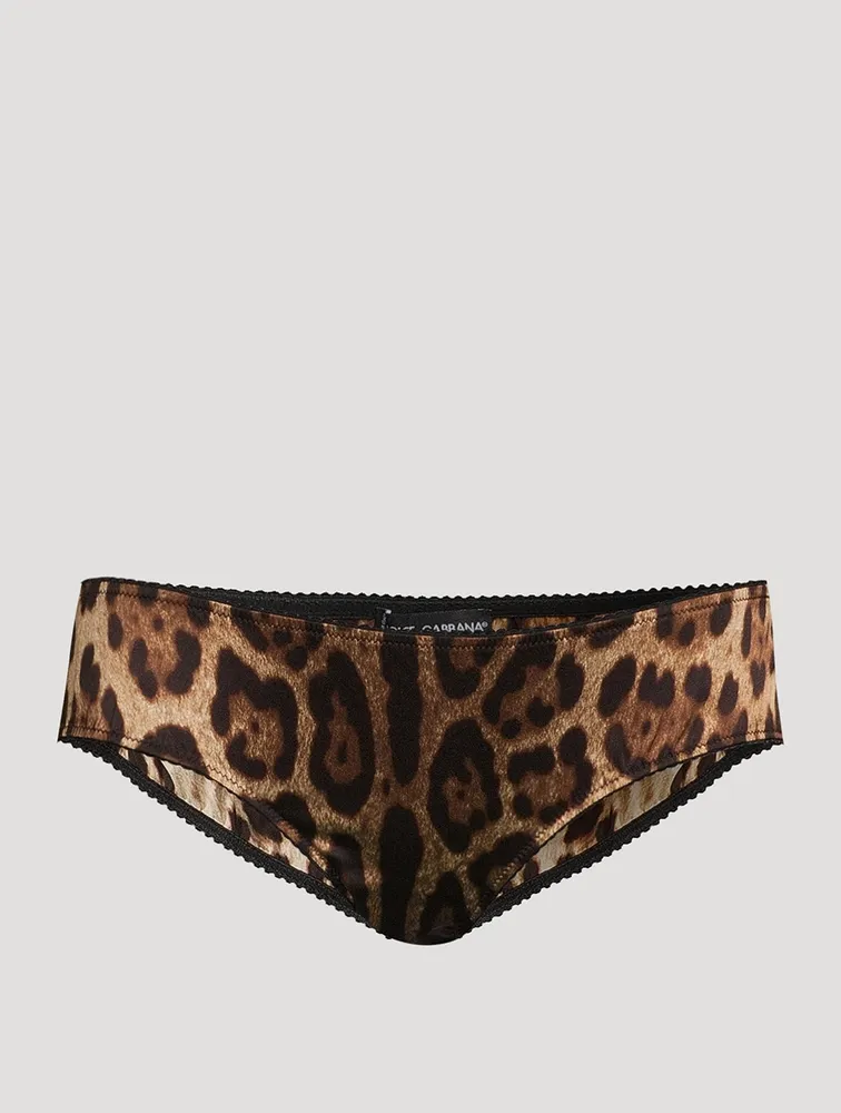 High-Waisted Briefs Leopard Print