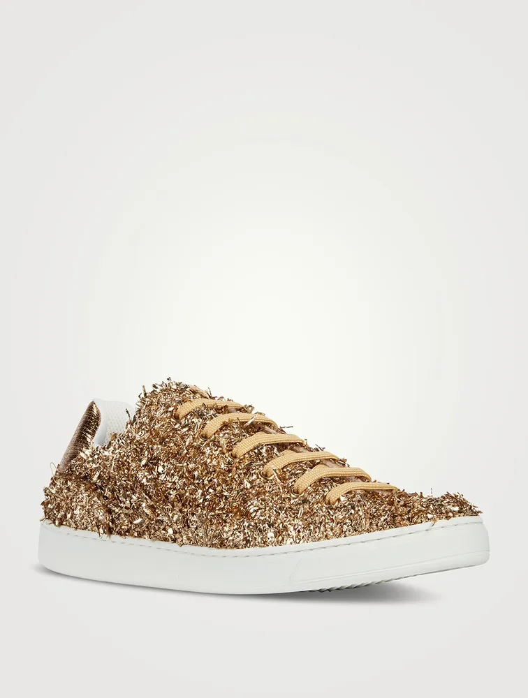 Le Pliage Metallic Tweed Sneakers