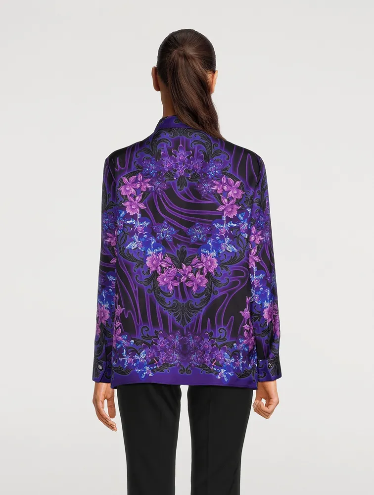 Orchid Barocco Silk Shirt