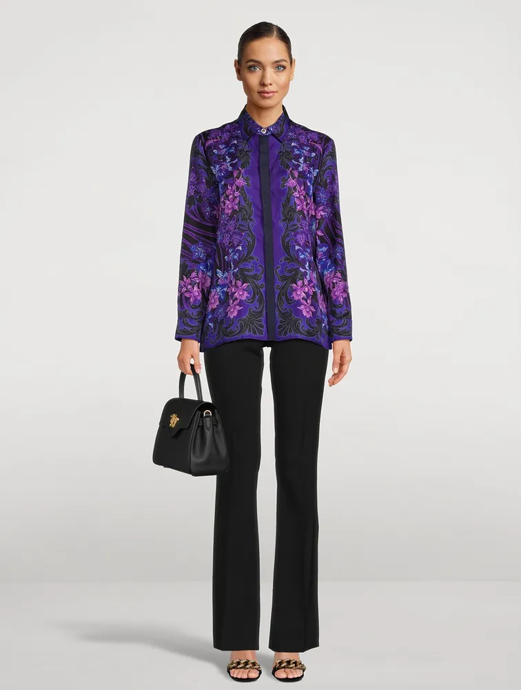 Orchid Barocco Silk Shirt