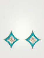 Jac+Jo 14K Gold Gothic Stud Earrings