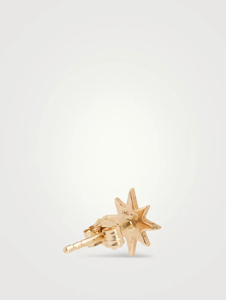 Jac+Jo 14K Gold Icon Enamel Starburst Stud Earrings