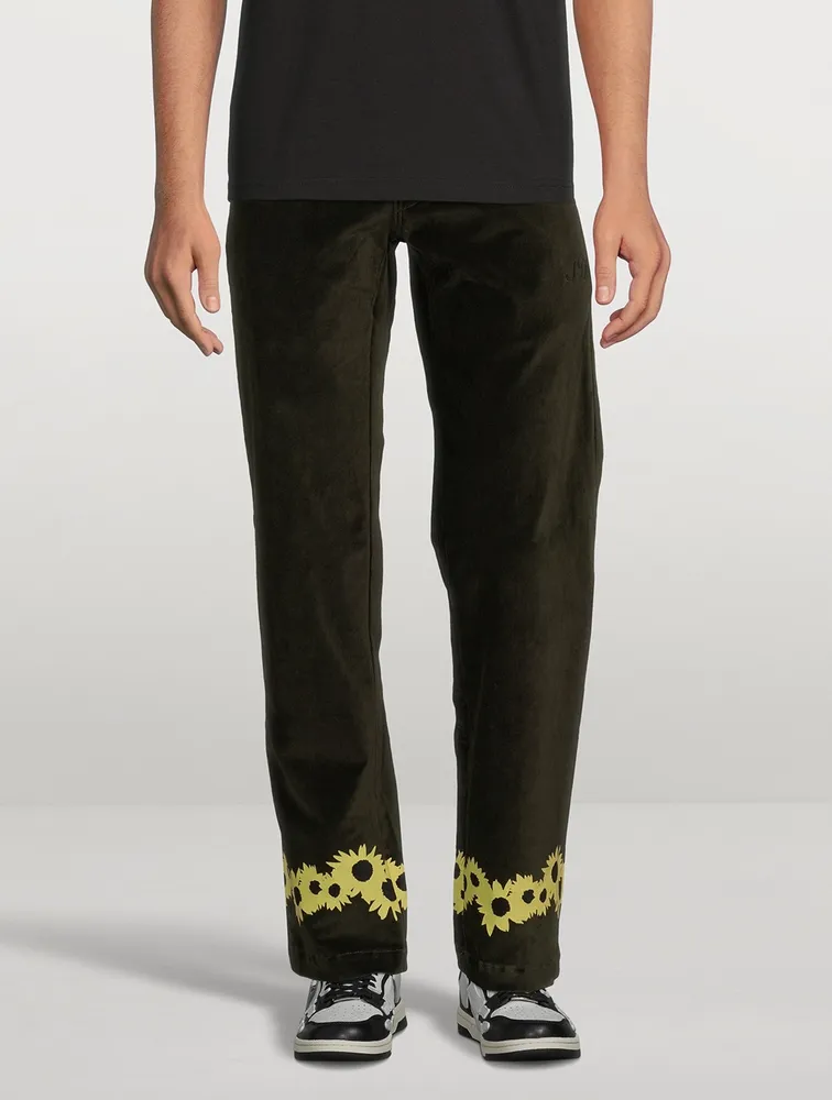 Flower Velvet Pants